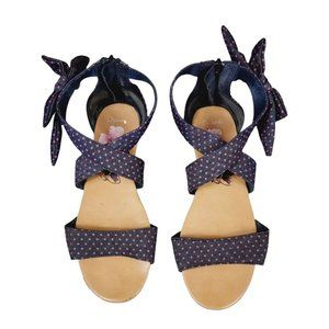Disney Minnie Mouse Sandals Size 5 Polka Dot Wrap Shoes